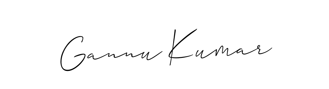 Gannu Kumar stylish signature style. Best Handwritten Sign (Allison_Script) for my name. Handwritten Signature Collection Ideas for my name Gannu Kumar. Gannu Kumar signature style 2 images and pictures png