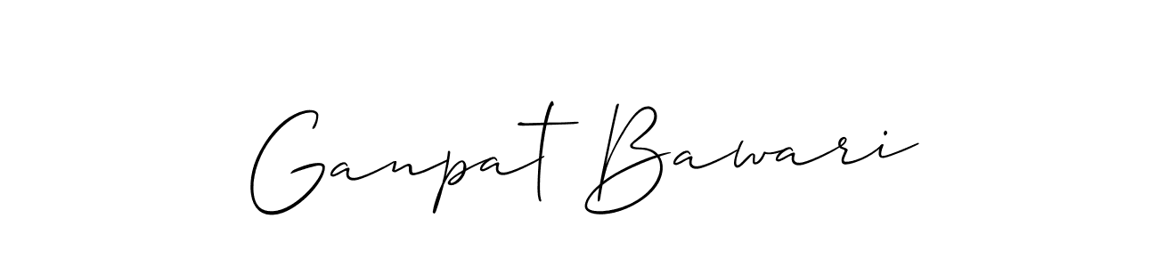 How to make Ganpat Bawari name signature. Use Allison_Script style for creating short signs online. This is the latest handwritten sign. Ganpat Bawari signature style 2 images and pictures png