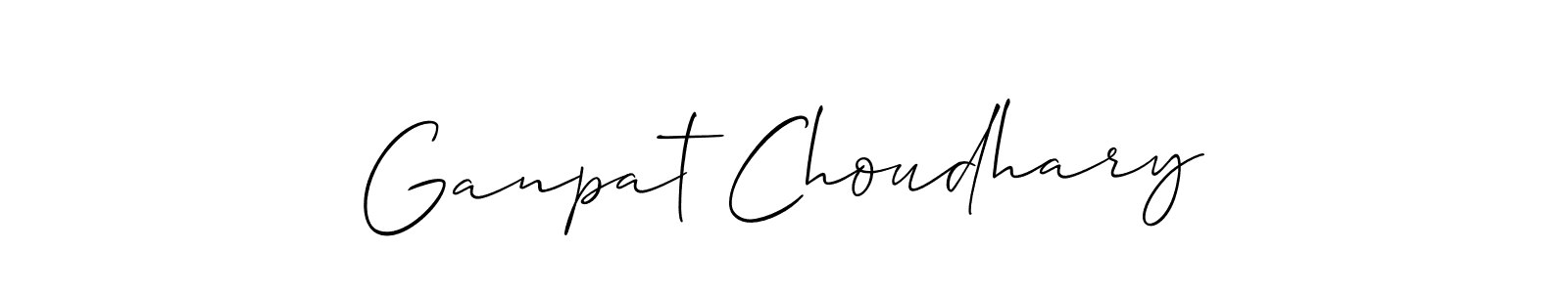 Make a beautiful signature design for name Ganpat Choudhary. With this signature (Allison_Script) style, you can create a handwritten signature for free. Ganpat Choudhary signature style 2 images and pictures png