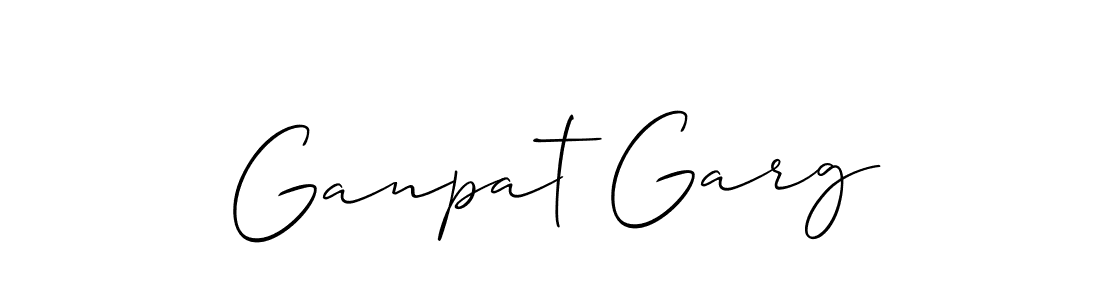 if you are searching for the best signature style for your name Ganpat Garg. so please give up your signature search. here we have designed multiple signature styles  using Allison_Script. Ganpat Garg signature style 2 images and pictures png