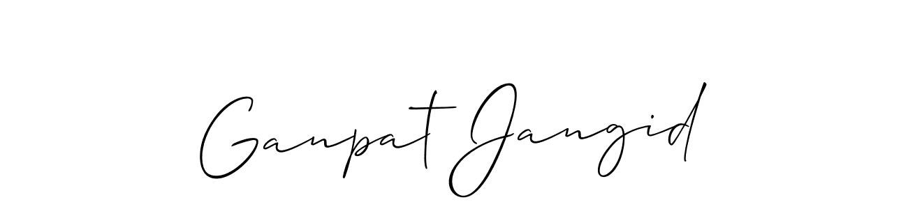 Best and Professional Signature Style for Ganpat Jangid. Allison_Script Best Signature Style Collection. Ganpat Jangid signature style 2 images and pictures png