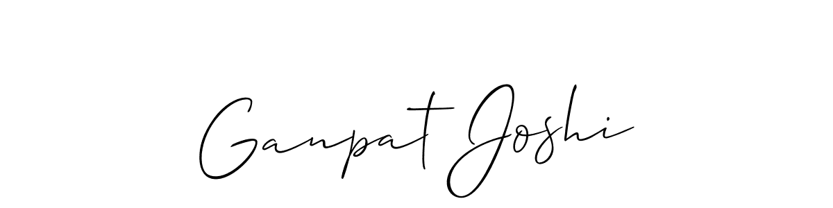 How to make Ganpat Joshi name signature. Use Allison_Script style for creating short signs online. This is the latest handwritten sign. Ganpat Joshi signature style 2 images and pictures png