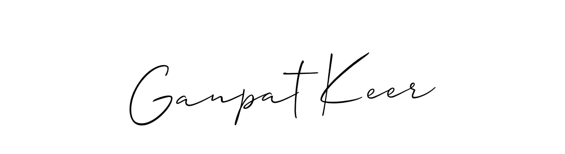 The best way (Allison_Script) to make a short signature is to pick only two or three words in your name. The name Ganpat Keer include a total of six letters. For converting this name. Ganpat Keer signature style 2 images and pictures png