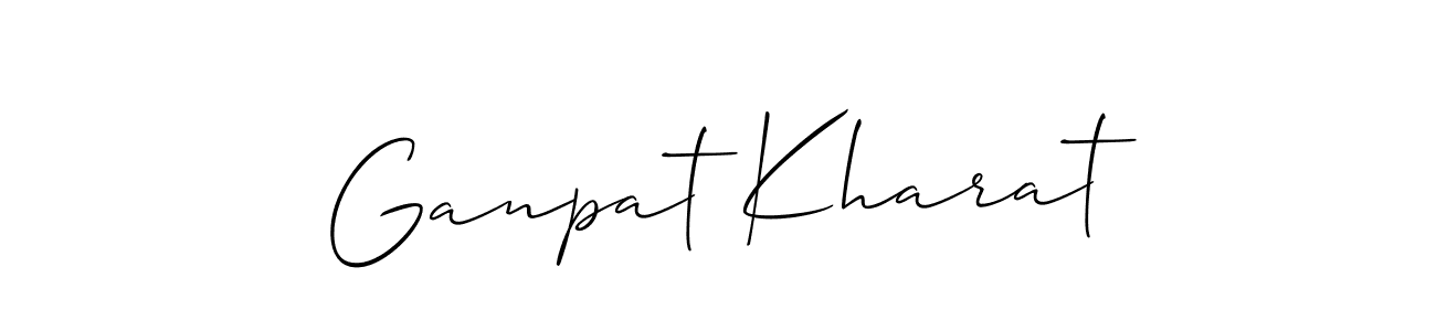 Use a signature maker to create a handwritten signature online. With this signature software, you can design (Allison_Script) your own signature for name Ganpat Kharat. Ganpat Kharat signature style 2 images and pictures png