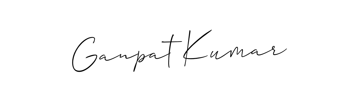 How to make Ganpat Kumar signature? Allison_Script is a professional autograph style. Create handwritten signature for Ganpat Kumar name. Ganpat Kumar signature style 2 images and pictures png