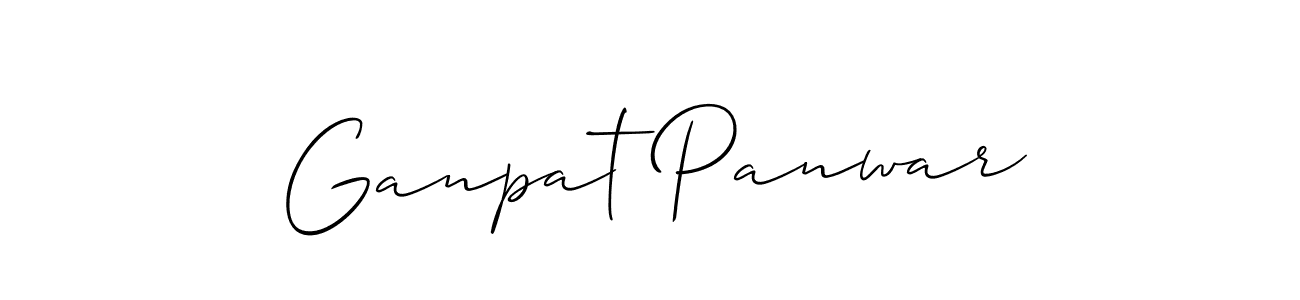 Also we have Ganpat Panwar name is the best signature style. Create professional handwritten signature collection using Allison_Script autograph style. Ganpat Panwar signature style 2 images and pictures png