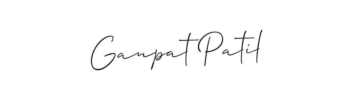 Similarly Allison_Script is the best handwritten signature design. Signature creator online .You can use it as an online autograph creator for name Ganpat Patil. Ganpat Patil signature style 2 images and pictures png