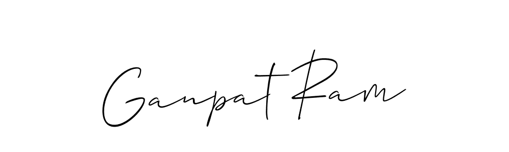 Also we have Ganpat Ram name is the best signature style. Create professional handwritten signature collection using Allison_Script autograph style. Ganpat Ram signature style 2 images and pictures png