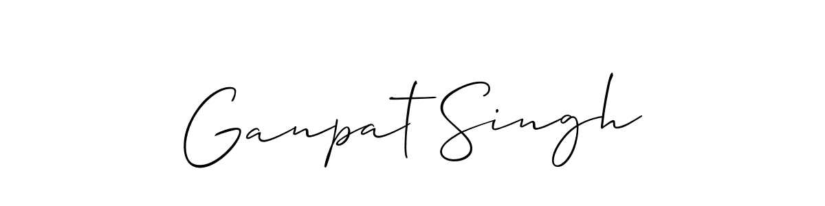 Use a signature maker to create a handwritten signature online. With this signature software, you can design (Allison_Script) your own signature for name Ganpat Singh. Ganpat Singh signature style 2 images and pictures png