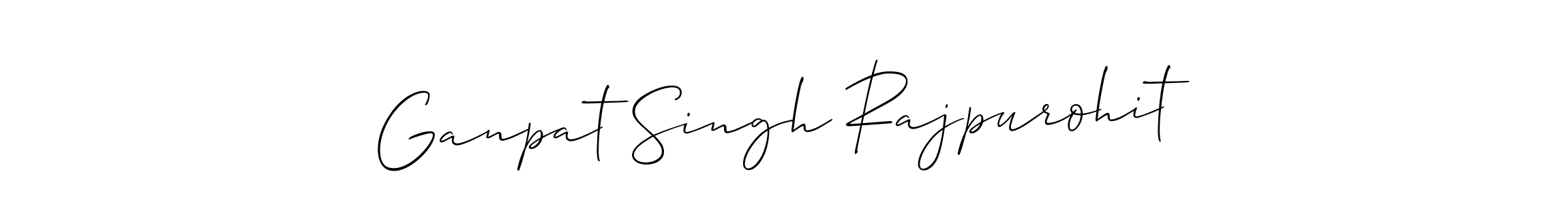 How to make Ganpat Singh Rajpurohit name signature. Use Allison_Script style for creating short signs online. This is the latest handwritten sign. Ganpat Singh Rajpurohit signature style 2 images and pictures png