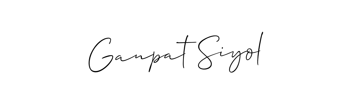 You can use this online signature creator to create a handwritten signature for the name Ganpat Siyol. This is the best online autograph maker. Ganpat Siyol signature style 2 images and pictures png