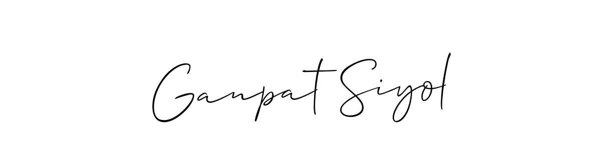 You can use this online signature creator to create a handwritten signature for the name Ganpat Siyol. This is the best online autograph maker. Ganpat Siyol signature style 2 images and pictures png