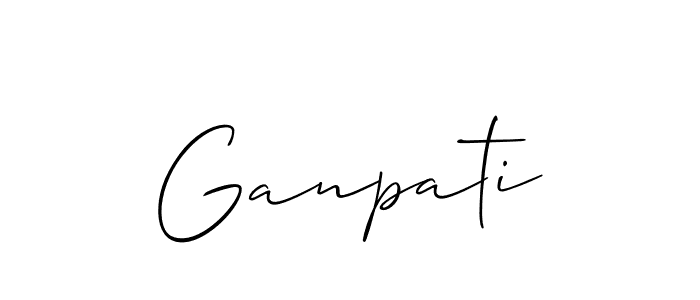 Design your own signature with our free online signature maker. With this signature software, you can create a handwritten (Allison_Script) signature for name Ganpati. Ganpati signature style 2 images and pictures png