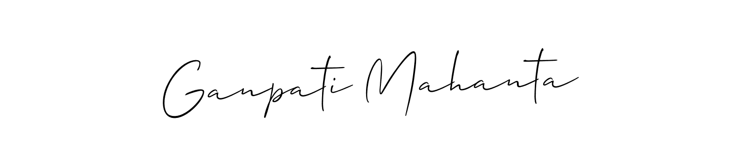 Design your own signature with our free online signature maker. With this signature software, you can create a handwritten (Allison_Script) signature for name Ganpati Mahanta. Ganpati Mahanta signature style 2 images and pictures png