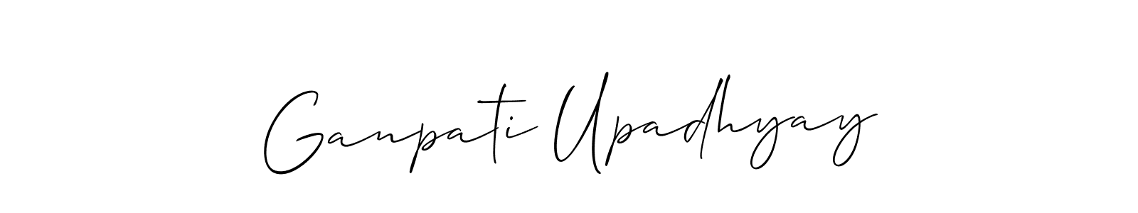 if you are searching for the best signature style for your name Ganpati Upadhyay. so please give up your signature search. here we have designed multiple signature styles  using Allison_Script. Ganpati Upadhyay signature style 2 images and pictures png