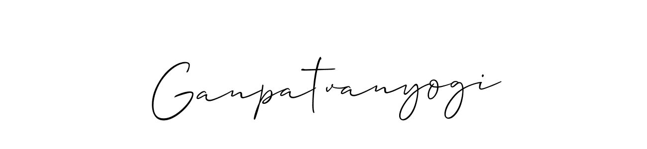 Design your own signature with our free online signature maker. With this signature software, you can create a handwritten (Allison_Script) signature for name Ganpatvanyogi. Ganpatvanyogi signature style 2 images and pictures png