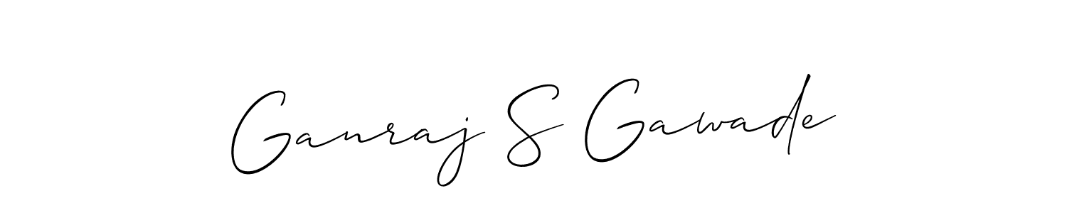 Make a short Ganraj S Gawade signature style. Manage your documents anywhere anytime using Allison_Script. Create and add eSignatures, submit forms, share and send files easily. Ganraj S Gawade signature style 2 images and pictures png