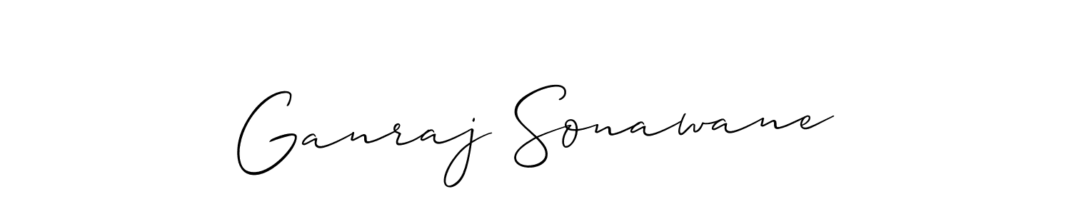 if you are searching for the best signature style for your name Ganraj Sonawane. so please give up your signature search. here we have designed multiple signature styles  using Allison_Script. Ganraj Sonawane signature style 2 images and pictures png