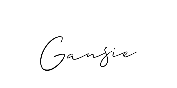 You should practise on your own different ways (Allison_Script) to write your name (Gansie) in signature. don't let someone else do it for you. Gansie signature style 2 images and pictures png