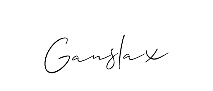 It looks lik you need a new signature style for name Ganslax. Design unique handwritten (Allison_Script) signature with our free signature maker in just a few clicks. Ganslax signature style 2 images and pictures png
