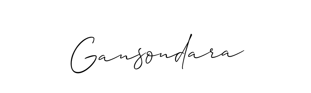 Make a short Gansondara signature style. Manage your documents anywhere anytime using Allison_Script. Create and add eSignatures, submit forms, share and send files easily. Gansondara signature style 2 images and pictures png