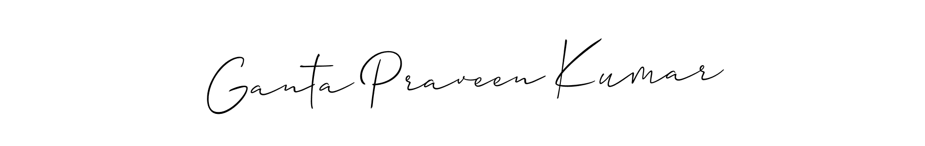 Design your own signature with our free online signature maker. With this signature software, you can create a handwritten (Allison_Script) signature for name Ganta Praveen Kumar. Ganta Praveen Kumar signature style 2 images and pictures png
