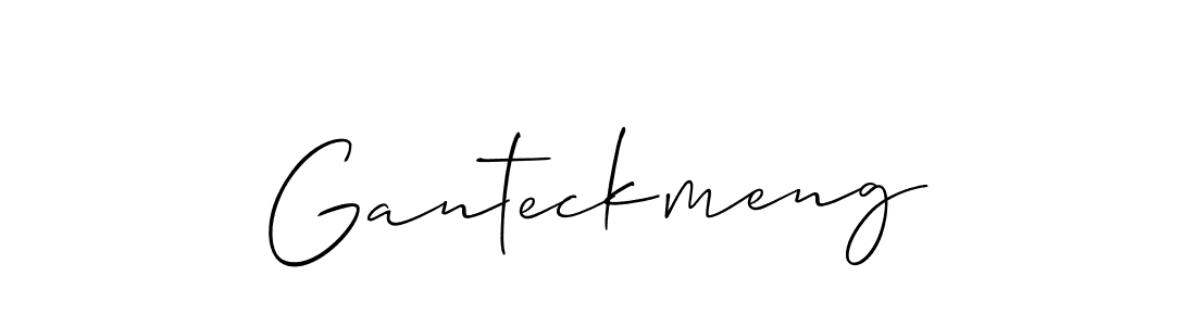 How to make Ganteckmeng signature? Allison_Script is a professional autograph style. Create handwritten signature for Ganteckmeng name. Ganteckmeng signature style 2 images and pictures png