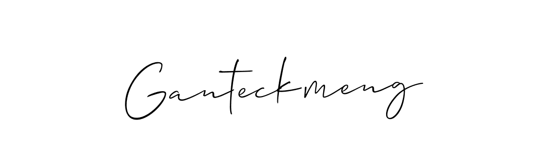How to make Ganteckmeng name signature. Use Allison_Script style for creating short signs online. This is the latest handwritten sign. Ganteckmeng signature style 2 images and pictures png