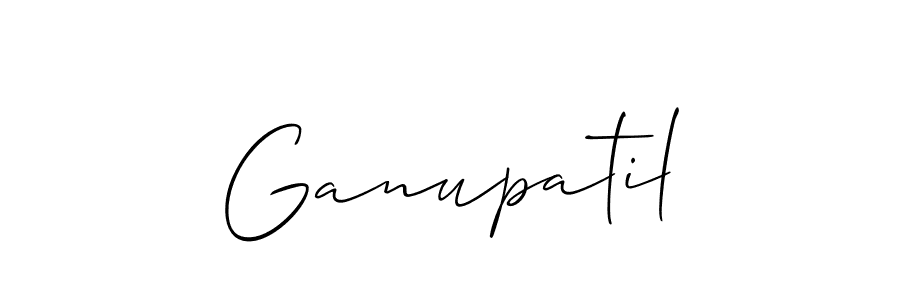 Also we have Ganupatil name is the best signature style. Create professional handwritten signature collection using Allison_Script autograph style. Ganupatil signature style 2 images and pictures png