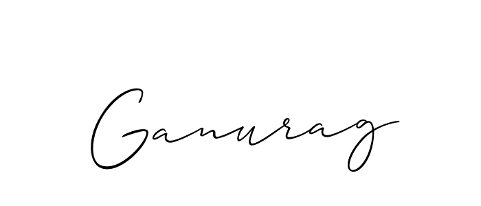 How to make Ganurag name signature. Use Allison_Script style for creating short signs online. This is the latest handwritten sign. Ganurag signature style 2 images and pictures png