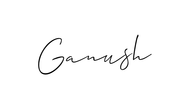 Make a beautiful signature design for name Ganush. With this signature (Allison_Script) style, you can create a handwritten signature for free. Ganush signature style 2 images and pictures png