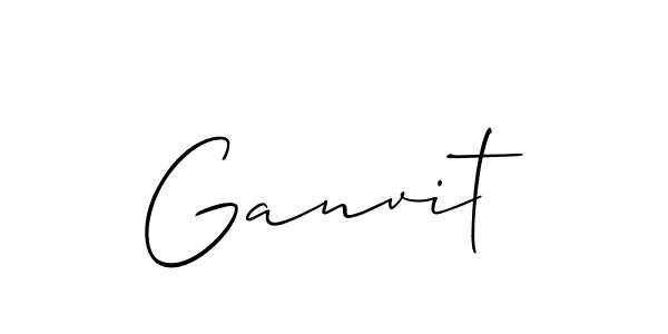 Create a beautiful signature design for name Ganvit. With this signature (Allison_Script) fonts, you can make a handwritten signature for free. Ganvit signature style 2 images and pictures png