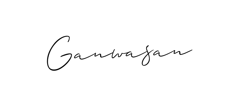 Ganwasan stylish signature style. Best Handwritten Sign (Allison_Script) for my name. Handwritten Signature Collection Ideas for my name Ganwasan. Ganwasan signature style 2 images and pictures png