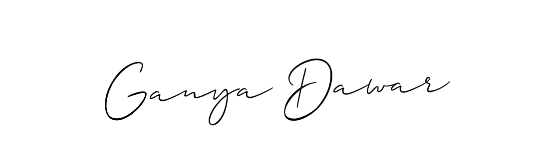Best and Professional Signature Style for Ganya Dawar. Allison_Script Best Signature Style Collection. Ganya Dawar signature style 2 images and pictures png