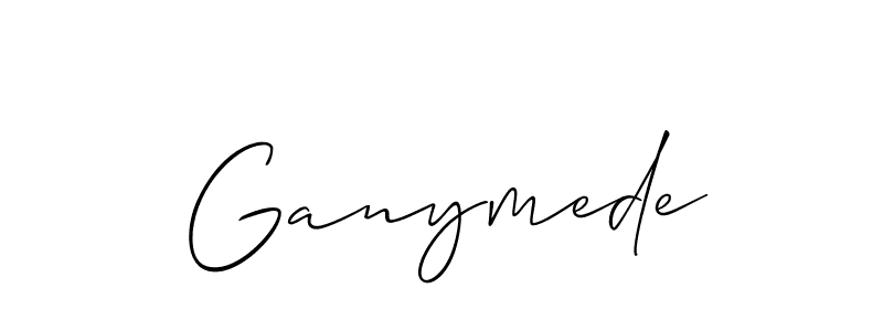 Make a beautiful signature design for name Ganymede. With this signature (Allison_Script) style, you can create a handwritten signature for free. Ganymede signature style 2 images and pictures png