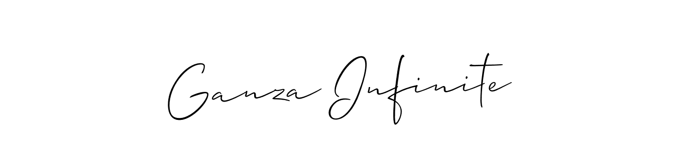 Create a beautiful signature design for name Ganza Infinite. With this signature (Allison_Script) fonts, you can make a handwritten signature for free. Ganza Infinite signature style 2 images and pictures png