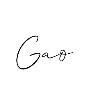 Allison_Script is a professional signature style that is perfect for those who want to add a touch of class to their signature. It is also a great choice for those who want to make their signature more unique. Get Gao name to fancy signature for free. Gao signature style 2 images and pictures png