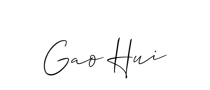 How to Draw Gao Hui signature style? Allison_Script is a latest design signature styles for name Gao Hui. Gao Hui signature style 2 images and pictures png