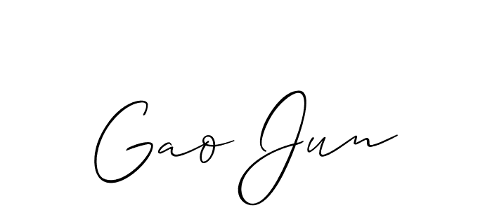 Best and Professional Signature Style for Gao Jun. Allison_Script Best Signature Style Collection. Gao Jun signature style 2 images and pictures png