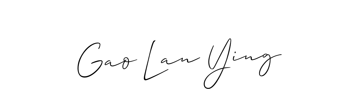 Make a short Gao Lan Ying signature style. Manage your documents anywhere anytime using Allison_Script. Create and add eSignatures, submit forms, share and send files easily. Gao Lan Ying signature style 2 images and pictures png