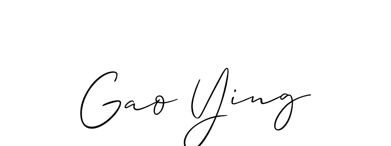 Gao Ying stylish signature style. Best Handwritten Sign (Allison_Script) for my name. Handwritten Signature Collection Ideas for my name Gao Ying. Gao Ying signature style 2 images and pictures png