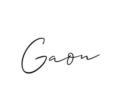 if you are searching for the best signature style for your name Gaon. so please give up your signature search. here we have designed multiple signature styles  using Allison_Script. Gaon signature style 2 images and pictures png