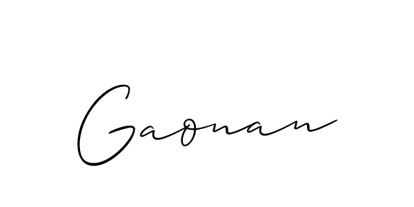 Best and Professional Signature Style for Gaonan. Allison_Script Best Signature Style Collection. Gaonan signature style 2 images and pictures png