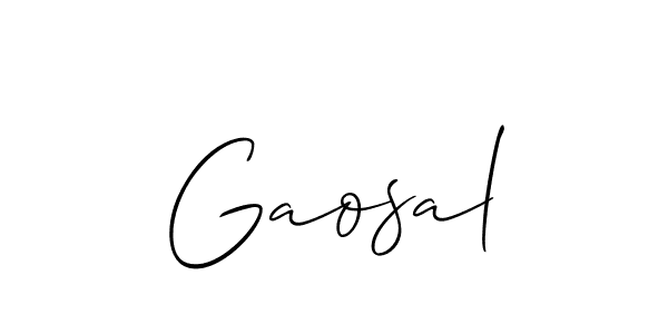 This is the best signature style for the Gaosal name. Also you like these signature font (Allison_Script). Mix name signature. Gaosal signature style 2 images and pictures png