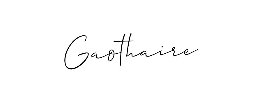 Use a signature maker to create a handwritten signature online. With this signature software, you can design (Allison_Script) your own signature for name Gaothaire. Gaothaire signature style 2 images and pictures png