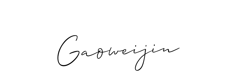 Also You can easily find your signature by using the search form. We will create Gaoweijin name handwritten signature images for you free of cost using Allison_Script sign style. Gaoweijin signature style 2 images and pictures png