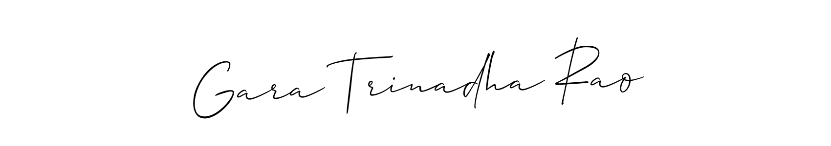 This is the best signature style for the Gara Trinadha Rao name. Also you like these signature font (Allison_Script). Mix name signature. Gara Trinadha Rao signature style 2 images and pictures png