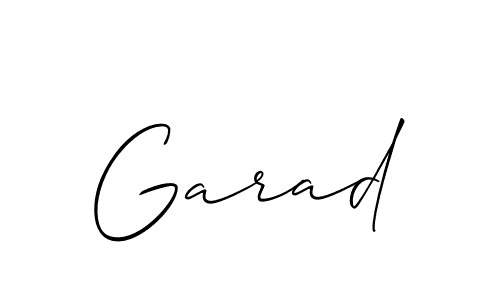 The best way (Allison_Script) to make a short signature is to pick only two or three words in your name. The name Garad include a total of six letters. For converting this name. Garad signature style 2 images and pictures png