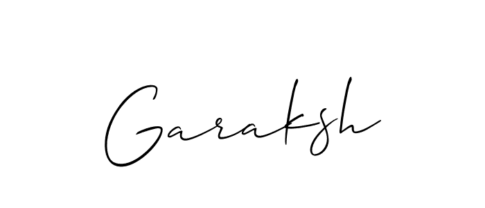 How to make Garaksh signature? Allison_Script is a professional autograph style. Create handwritten signature for Garaksh name. Garaksh signature style 2 images and pictures png