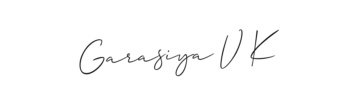 Once you've used our free online signature maker to create your best signature Allison_Script style, it's time to enjoy all of the benefits that Garasiya V K name signing documents. Garasiya V K signature style 2 images and pictures png